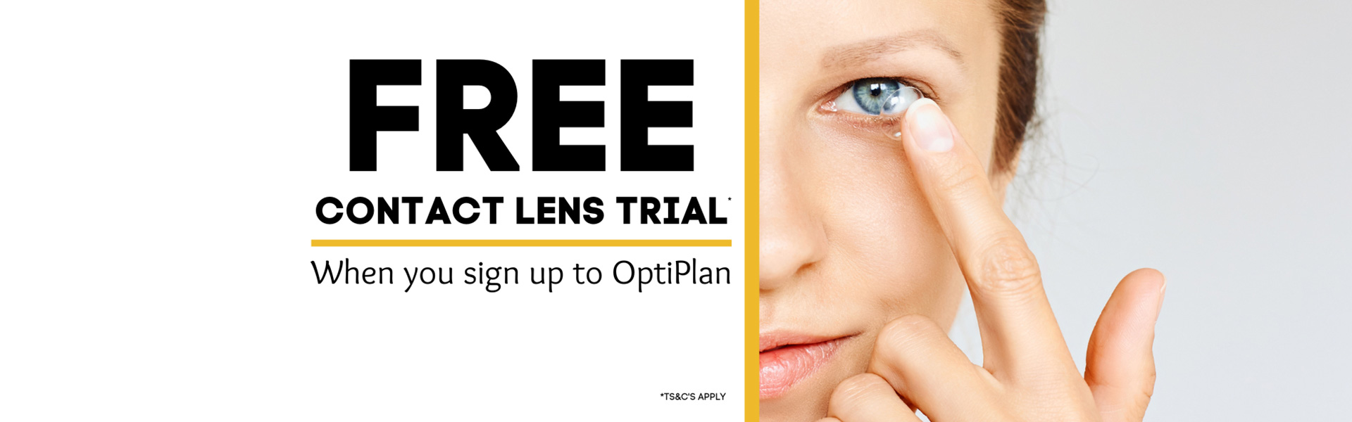 free contact lens trial banner
